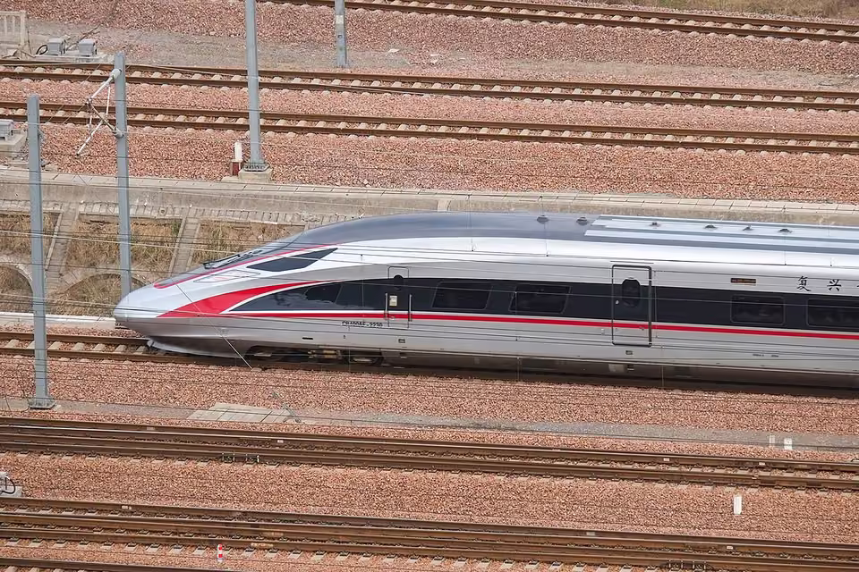 Un train à grande vitesse Fuxing CR400AF en Chine.
